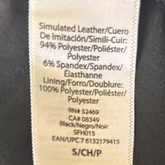 Sofia Vergara NWT SZS Black Faux Leather One Shoulder Dress Goth Timeless Y2K - Picture 11 of 14